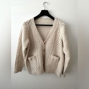Handmade woman’s cable kit cardigan